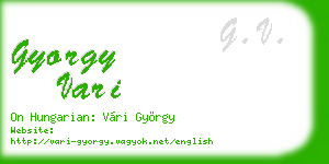 gyorgy vari business card