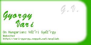 gyorgy vari business card